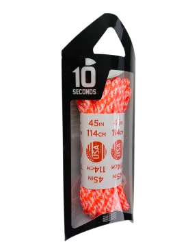 10 Seconds ® Athletic Jumbo Round Laces | Hot Red/White Houndstooth