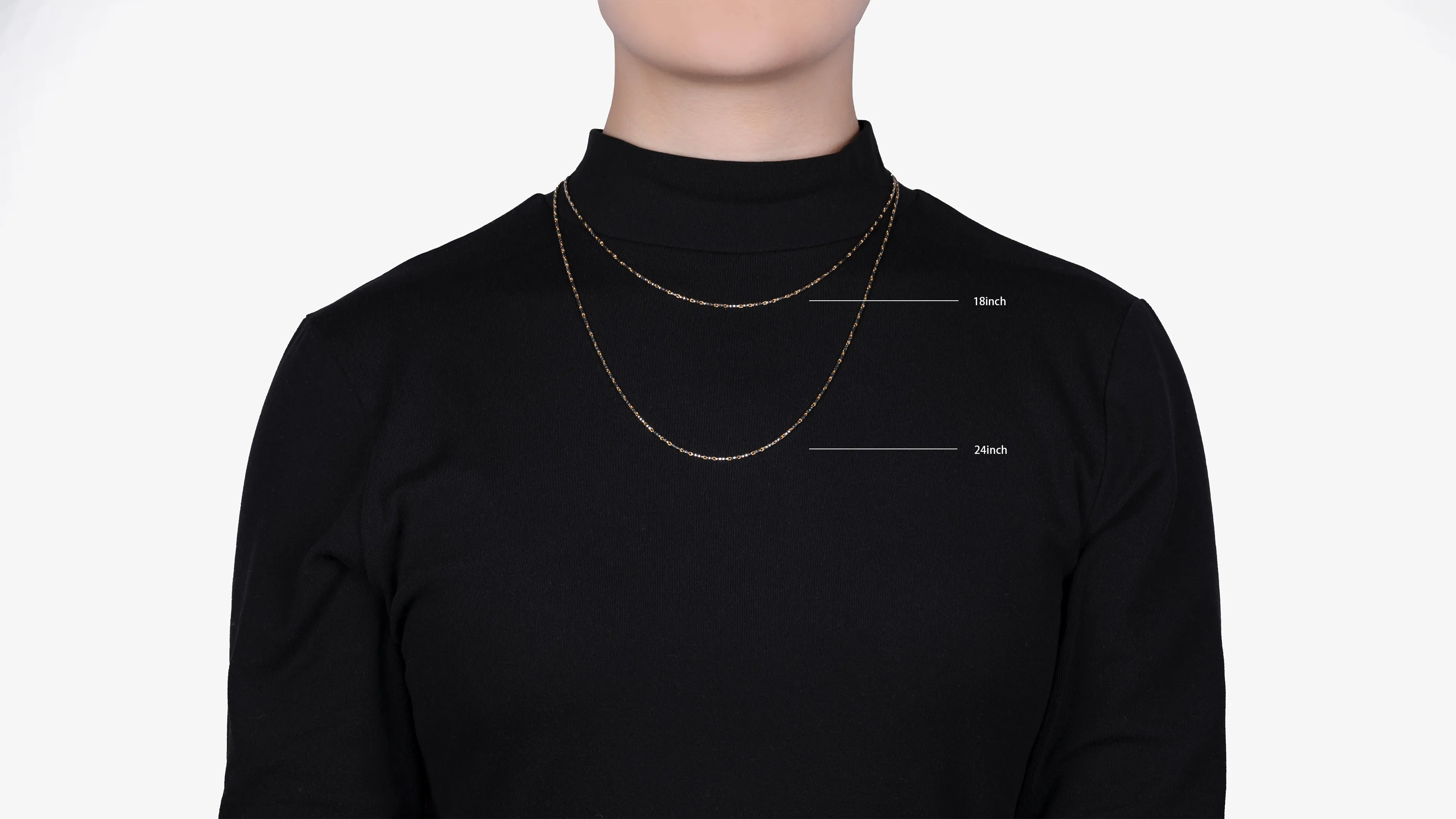 10K Two-Tone Gold Love Link Chain