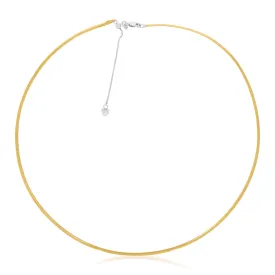 9ct Two Tone Gold 45-50cm Adjustable Omega Chain