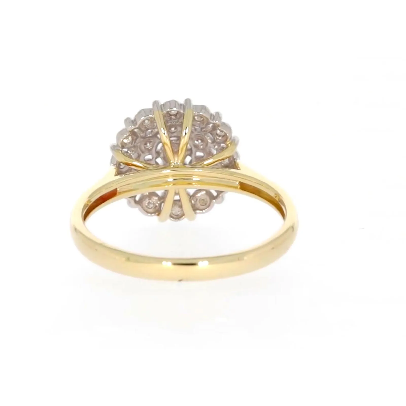 9ct Two Tone Gold Round Brilliant Cut 0.10 CARAT tw of Diamonds Ring
