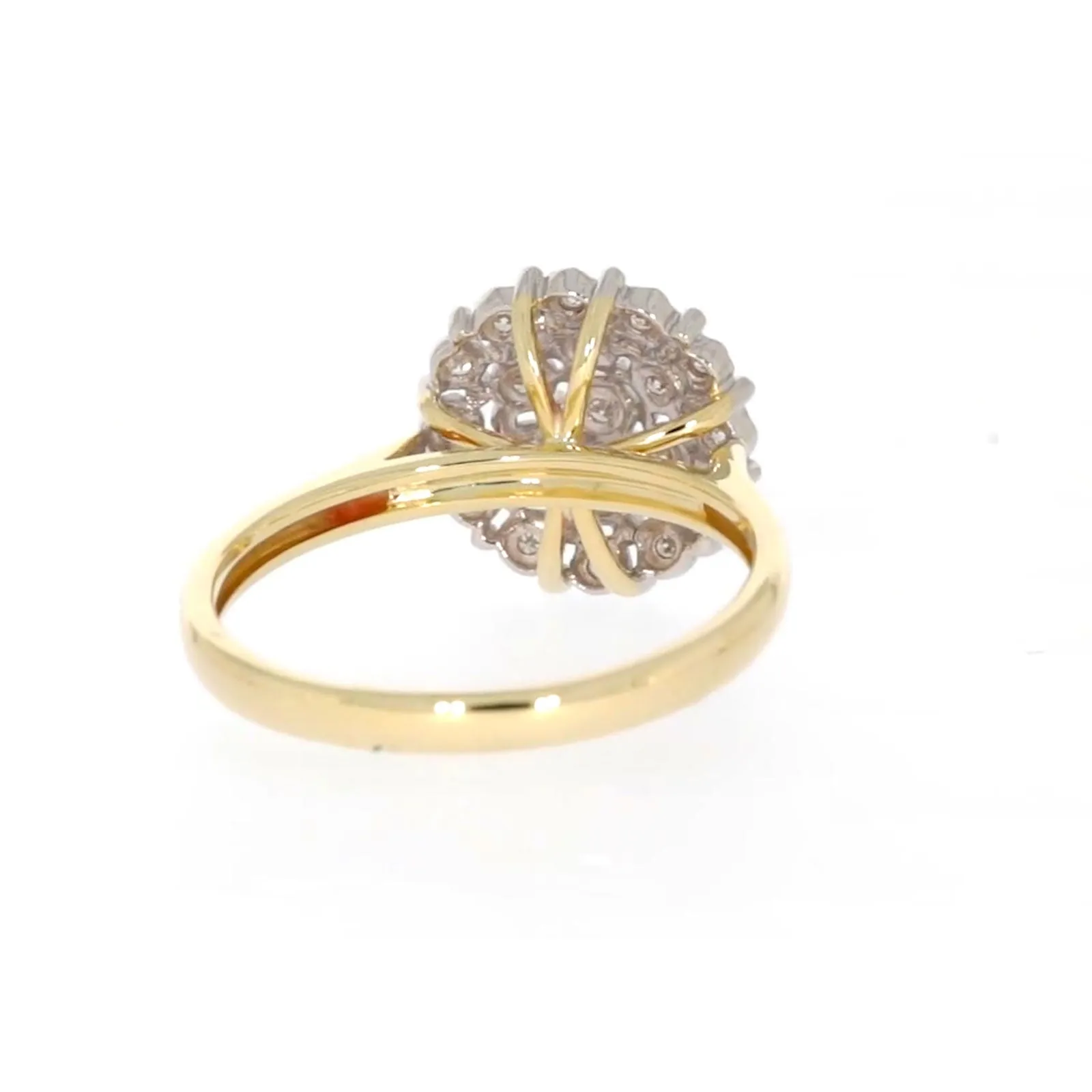 9ct Two Tone Gold Round Brilliant Cut 0.10 CARAT tw of Diamonds Ring