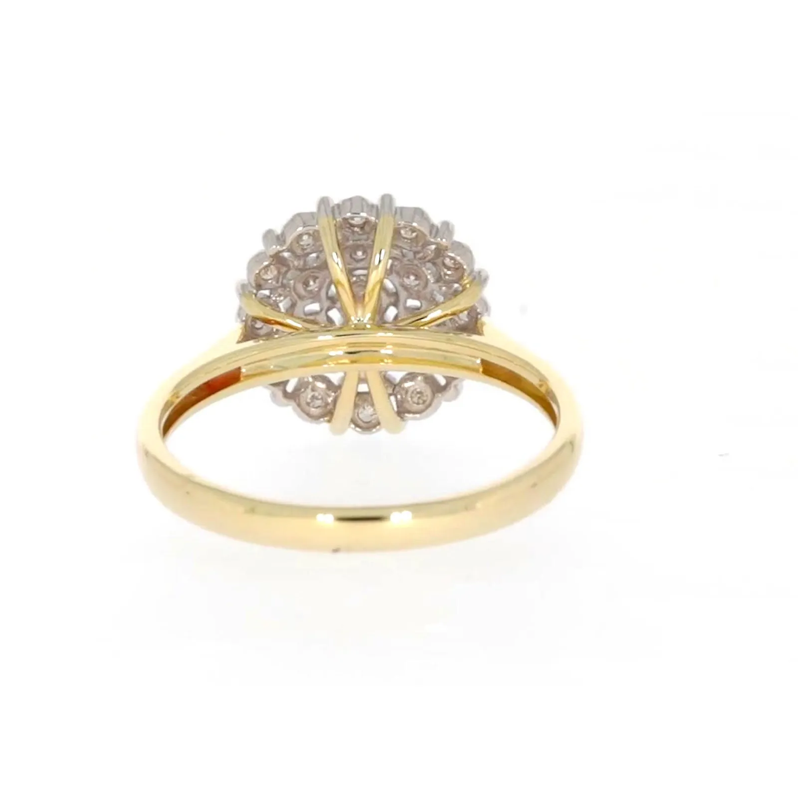 9ct Two Tone Gold Round Brilliant Cut 0.10 CARAT tw of Diamonds Ring