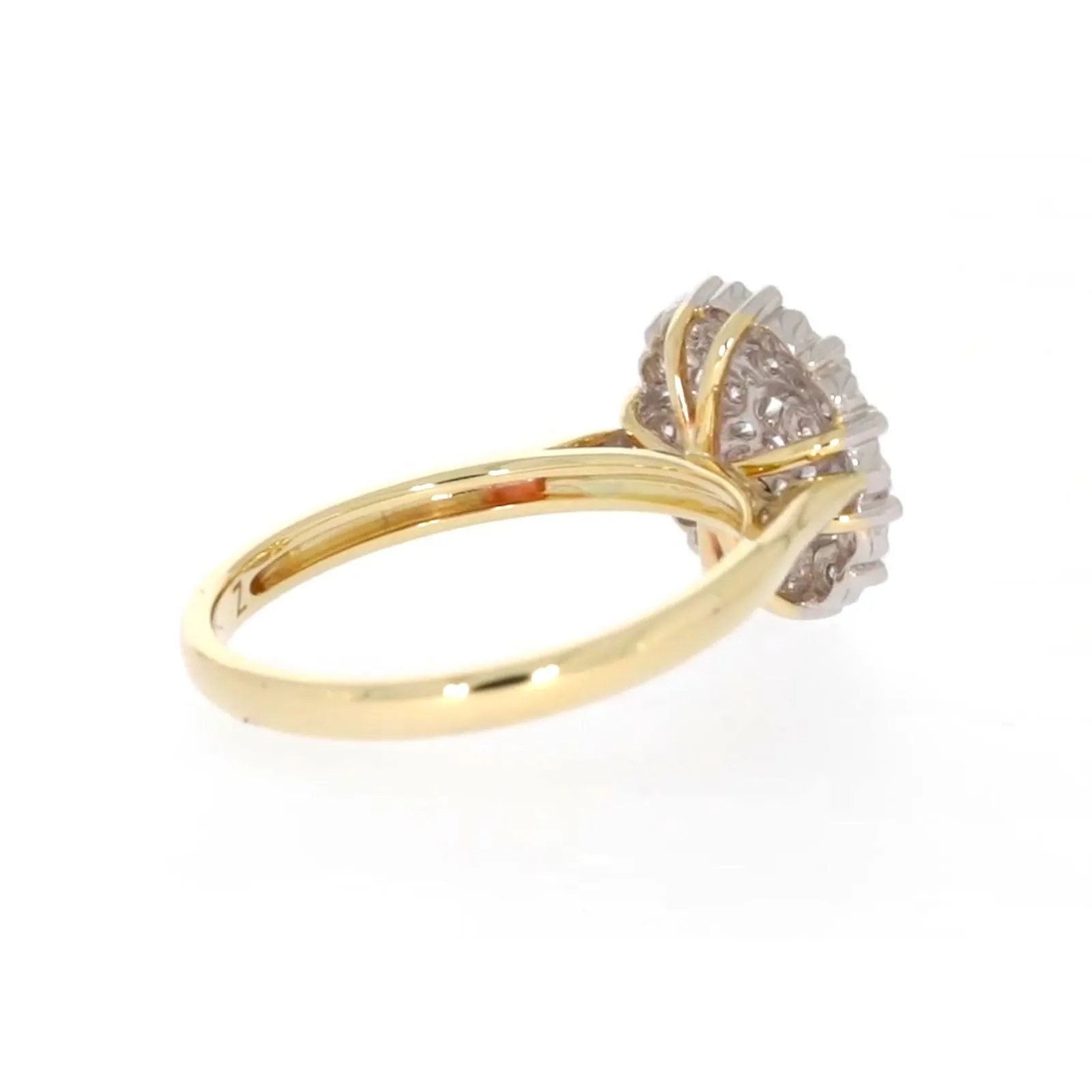 9ct Two Tone Gold Round Brilliant Cut 0.10 CARAT tw of Diamonds Ring