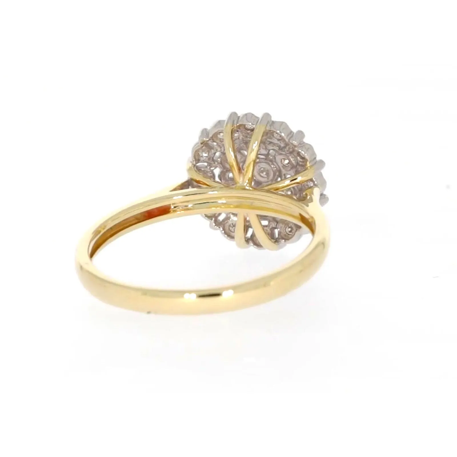 9ct Two Tone Gold Round Brilliant Cut 0.10 CARAT tw of Diamonds Ring