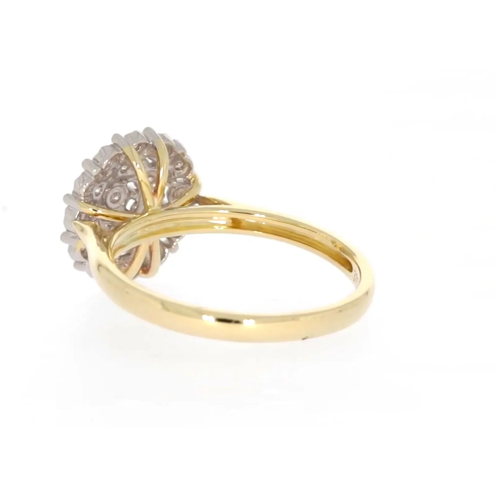9ct Two Tone Gold Round Brilliant Cut 0.10 CARAT tw of Diamonds Ring