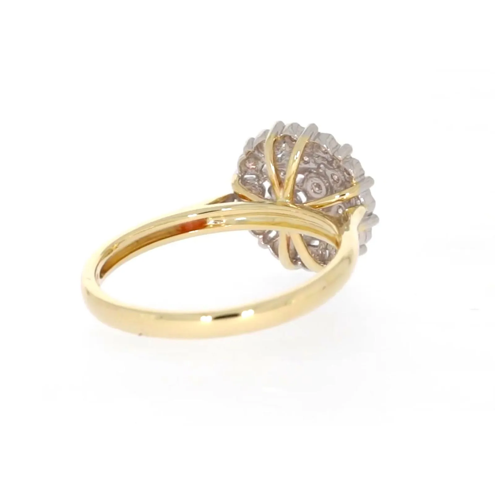 9ct Two Tone Gold Round Brilliant Cut 0.10 CARAT tw of Diamonds Ring