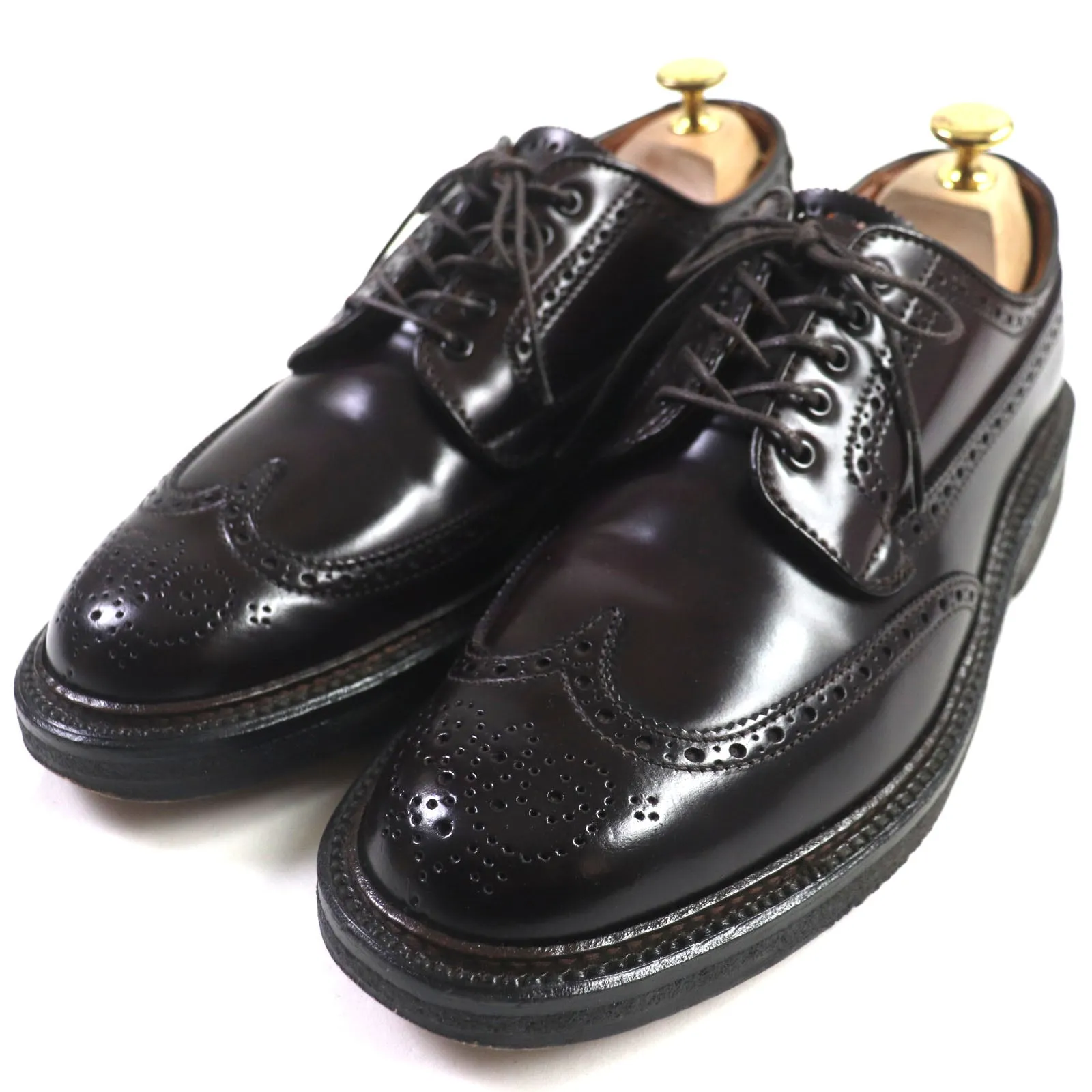 Alden Cordovan Wingtip Shoes Burgundy 6.5 USA