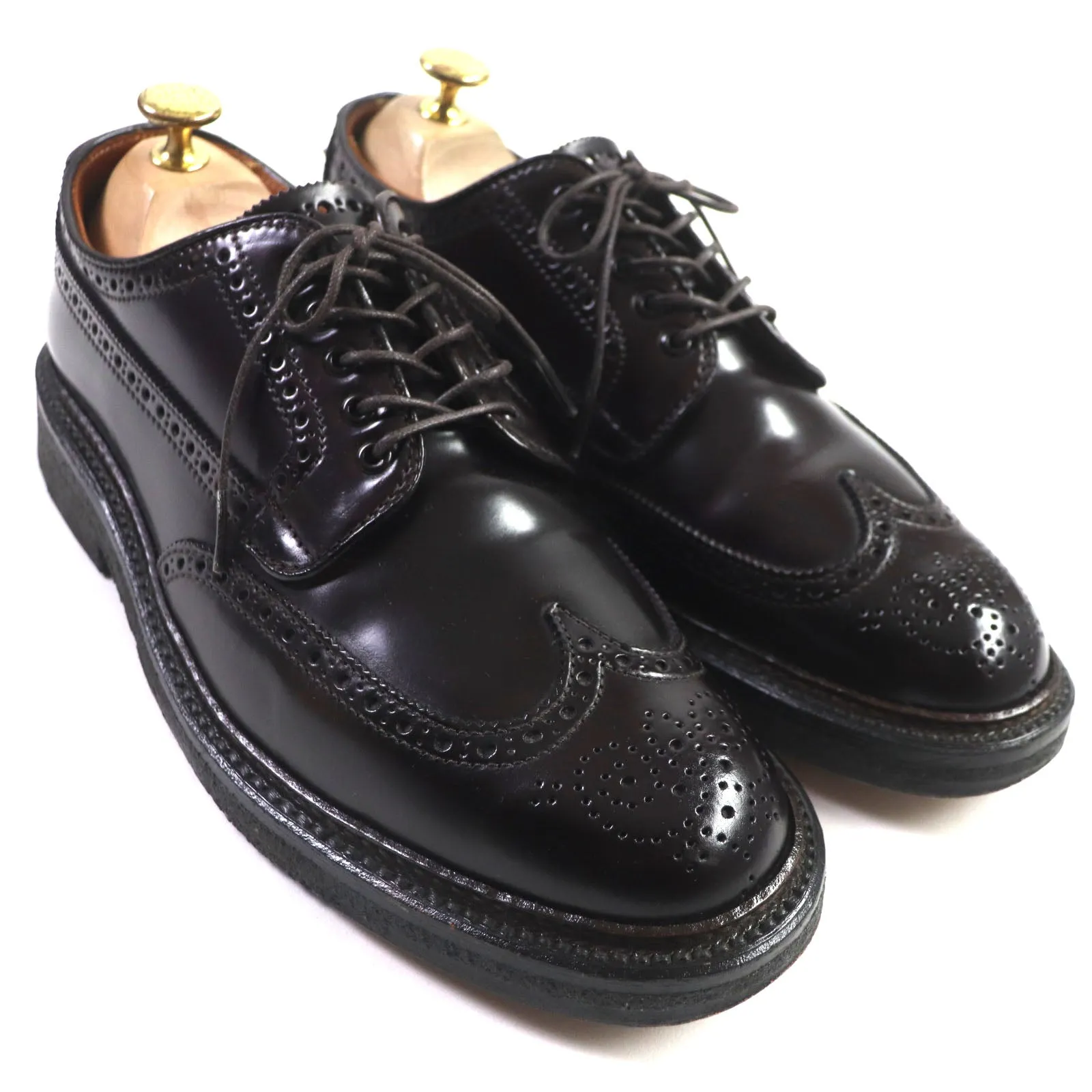 Alden Cordovan Wingtip Shoes Burgundy 6.5 USA