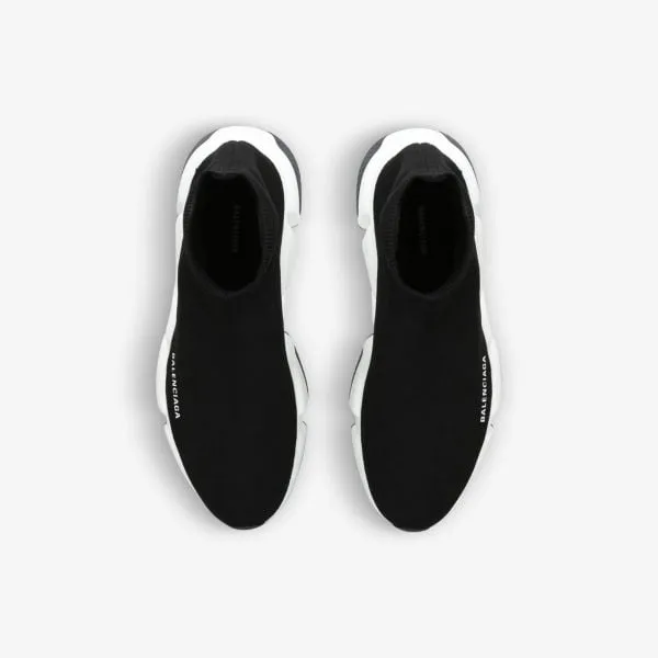 Balenciaga Men's Stretch Knit Speed Sneakers, Black