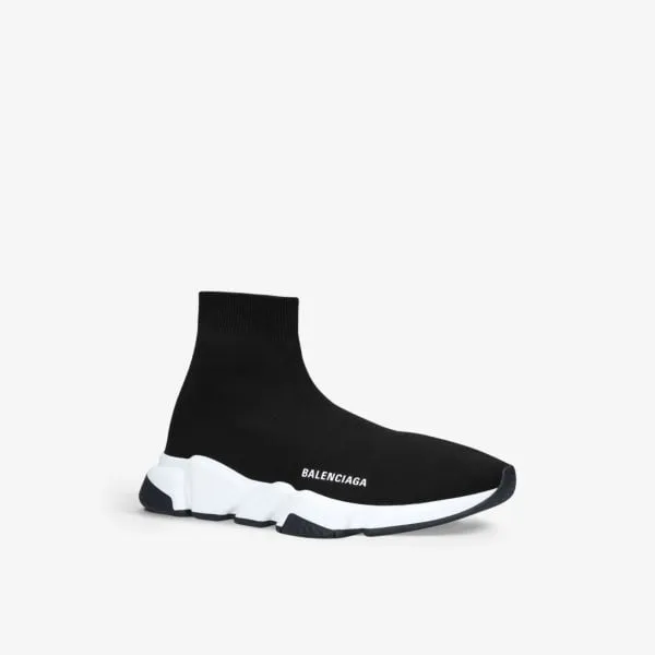Balenciaga Men's Stretch Knit Speed Sneakers, Black