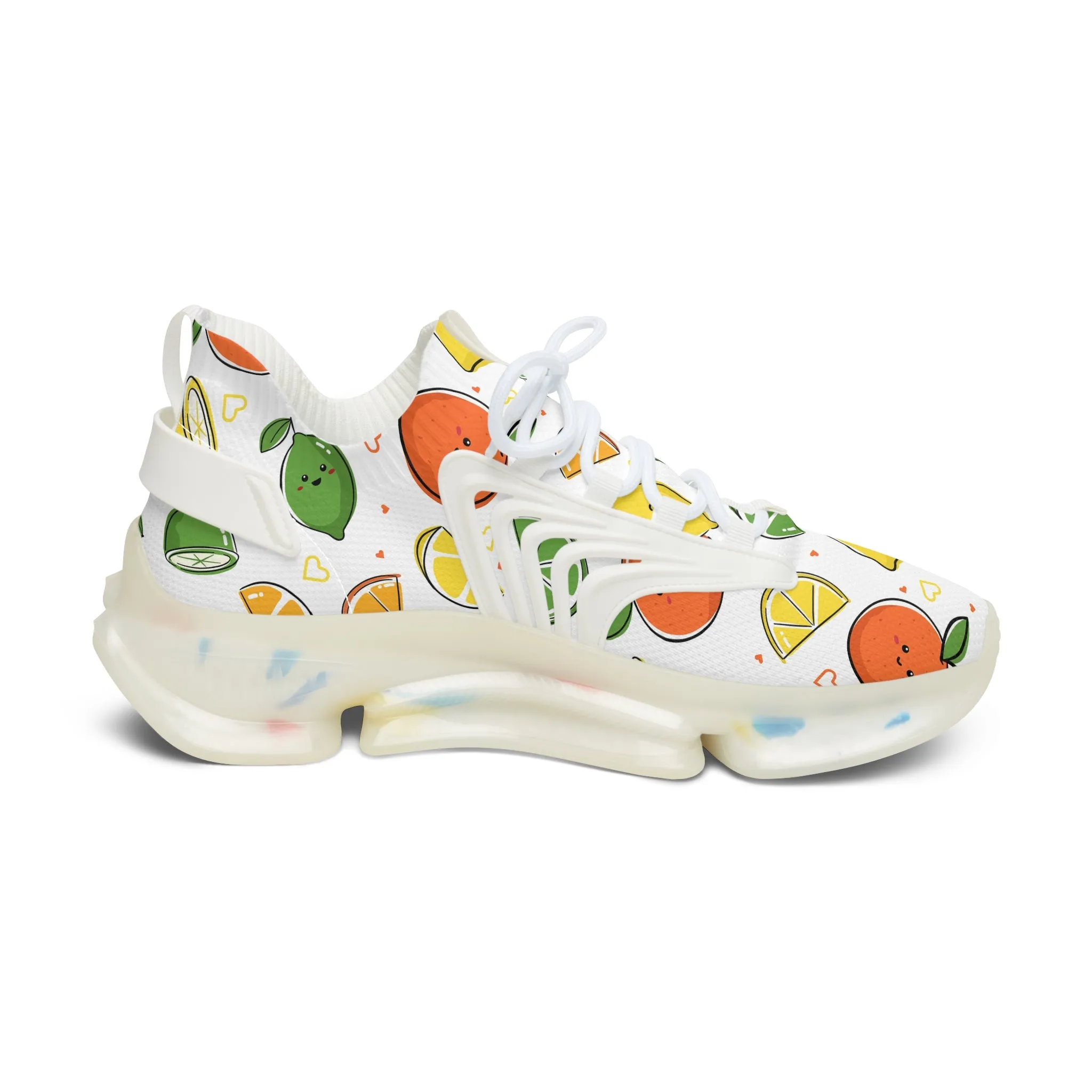 Cartoon Citrus Fruit Women's Mesh Sneakers