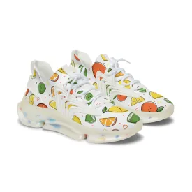 Cartoon Citrus Fruit Women's Mesh Sneakers