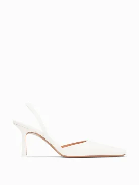 Cream Dracu sling-back pumps