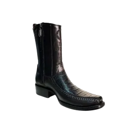 Cuadra Men's Fuscus Cola Belly Plunge Caiman Black Boots