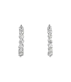 Diamond Hoop Earrings, Small