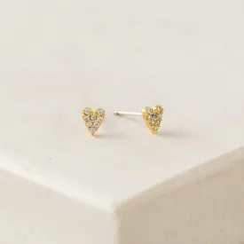 Flutter Stud Earrings, Gold