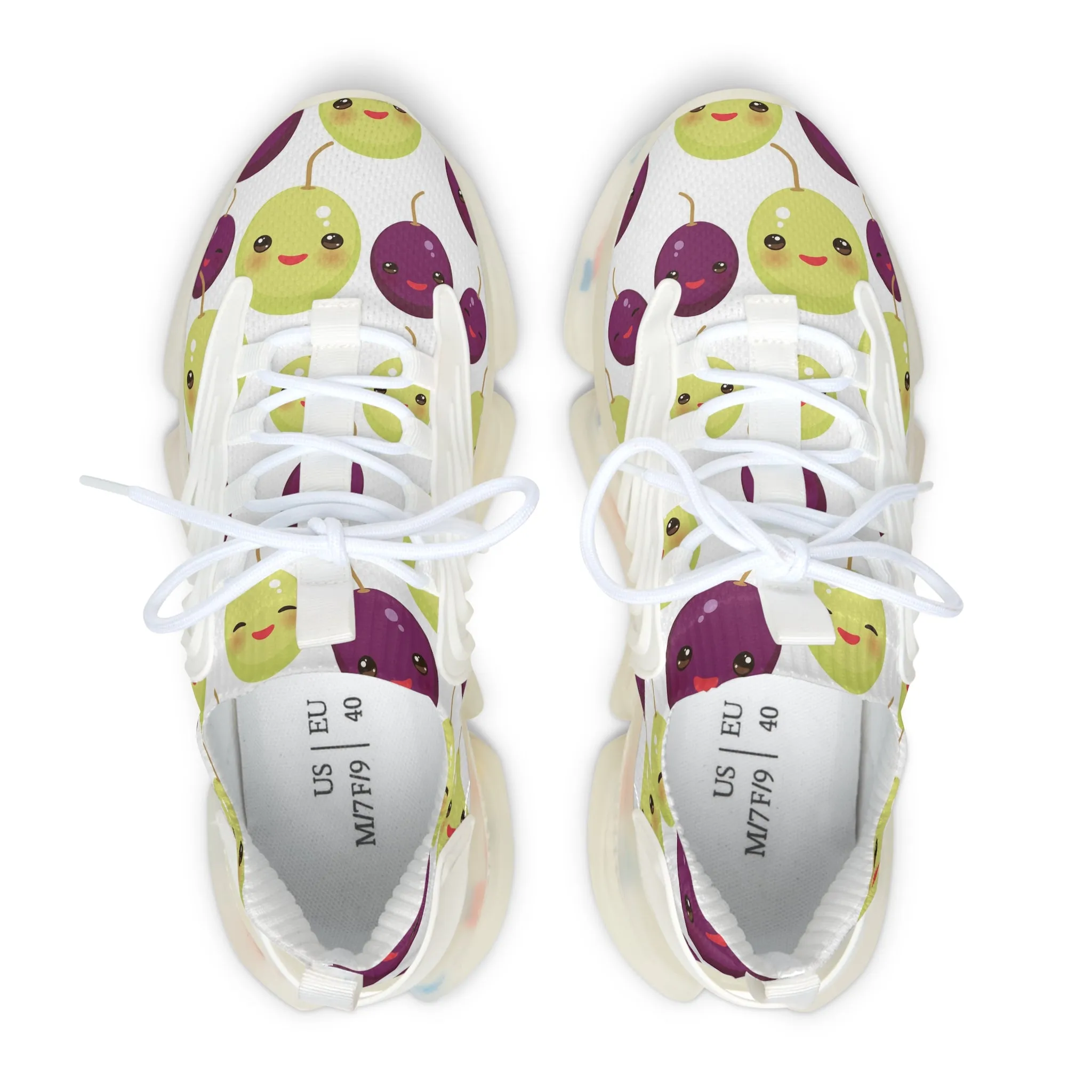 Kawaii Grapes Women's Mesh Sneakers