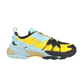 LQDCELL Omega Striped Knit Puma Sneakers, Yellow