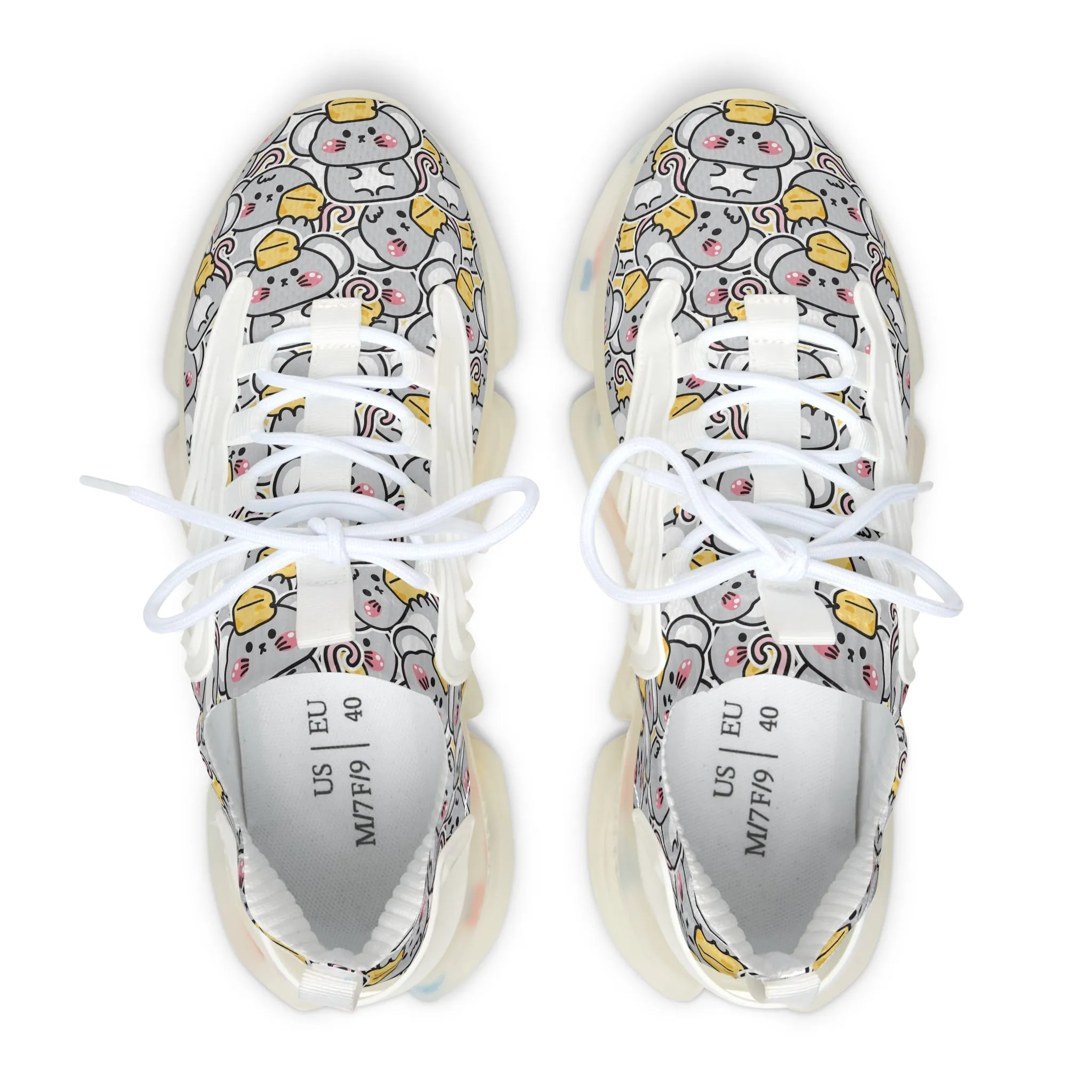 Mouse with Cheese Women's Mesh Sneakers