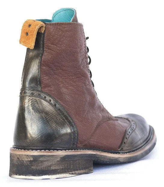 No.0008 INTERCHANGE wing tip boot Tan