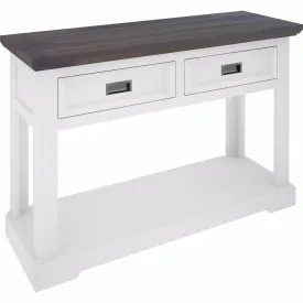 Paris Console Table 2 Drawers & Shelf (Timber may display minor cracking & imperfections)