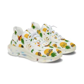 Pineapple with Sunglasses Women's Mesh Sneakers