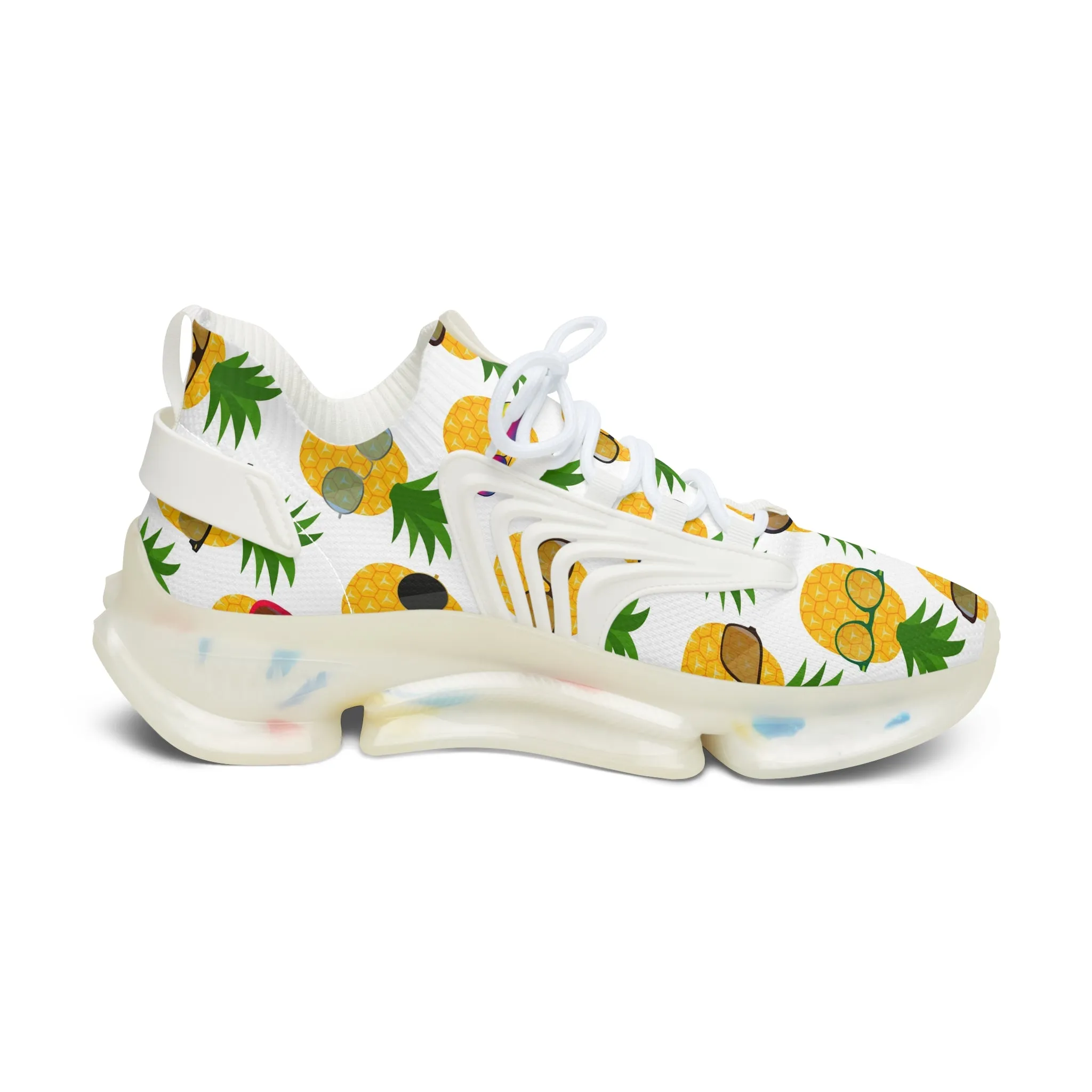 Pineapple with Sunglasses Women's Mesh Sneakers