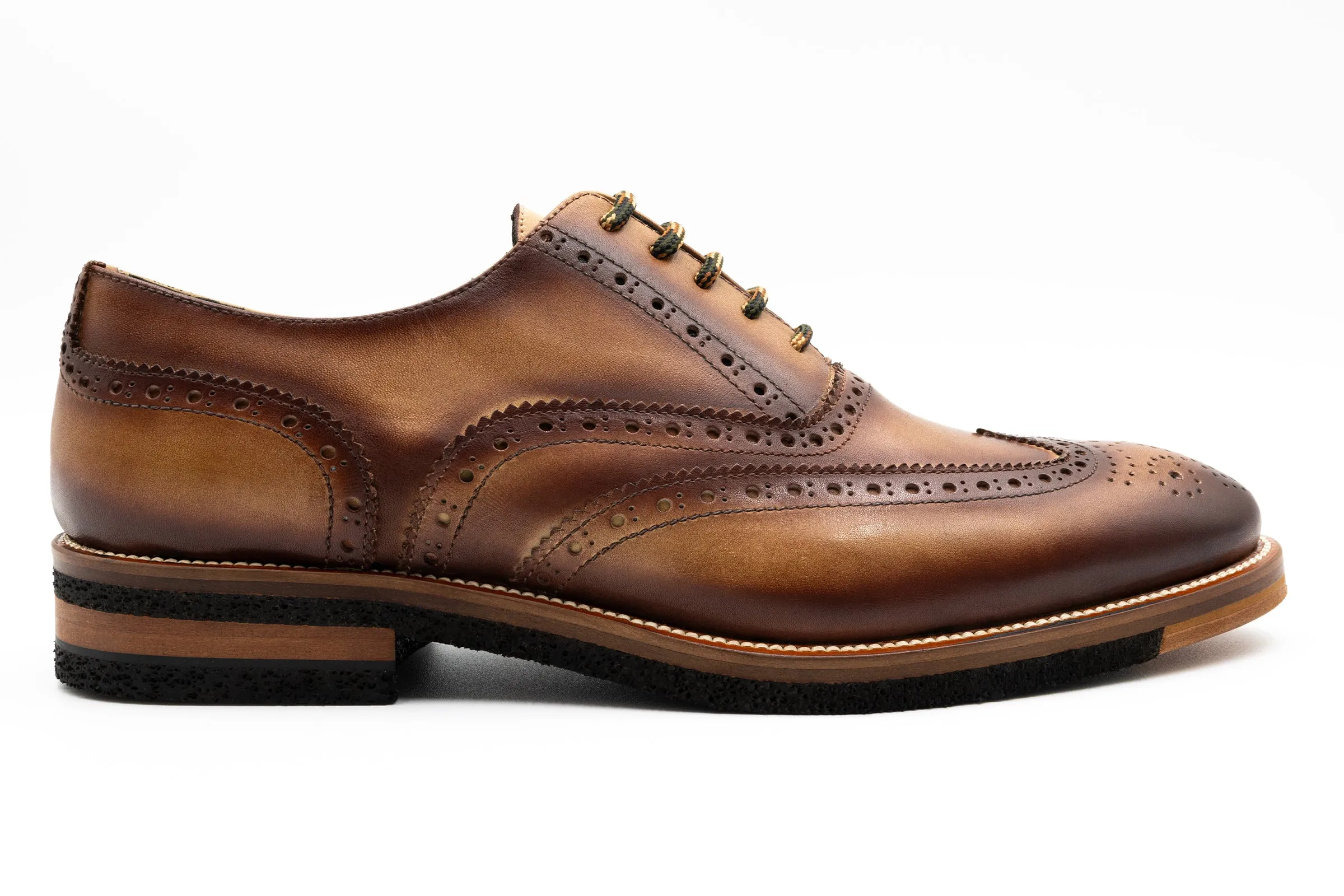 Tuscan Italian Calf Leather Wingtip - Biscotti