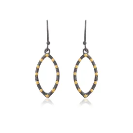 Two Tone Textured Dot Earrings