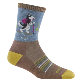 Women's Darn Tough Critter Club Micro Crew Lightweight Hiking Sock Color: Bark
